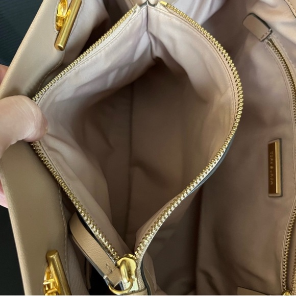 Tory Burch Fleming Triple-Compartment Tote nude pinkish cream color - Picture 6 of 13